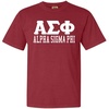 Alpha Sigma Phi Greek Heavyweight T-Shirt(Berry)