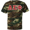 Alpha Sigma Phi Lettered Camouflage T-Shirt(Camouflage)