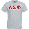 Alpha Sigma Phi Lettered V-Neck T-Shirt(Sports Grey)