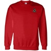 Greekgear Alpha Sigma Phi World Famous Crest – Shield PATCH Crewneck Sweatshirt(Red)