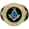 Greekgear Mason Ring Gold W/Austrian Crystals