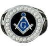 Greekgear Mason Ring Silver W/Austrian Crystals