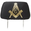Greekgear Mason/Freemason Black Car Seat Headrest Cover
