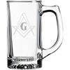 Greekgear Masonic Glass Engraved Mug Transparent