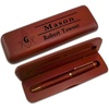 Greekgear Masonic Order Wooden Engraved Pen in Wooden Box Set