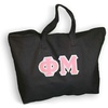 Greekgear Phi Mu Lettered Tote Bag(Black)