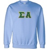 Greekgear Sigma Alpha Lettered Crewneck(Light Blue)
