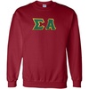 Greekgear Sigma Alpha Lettered Crewneck(Maroon)