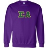 Greekgear Sigma Alpha Lettered Crewneck(Purple)