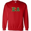 Greekgear Sigma Alpha Lettered Crewneck(Red)