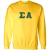 Greekgear Sigma Alpha Lettered Crewneck(Yellow)