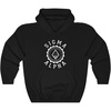 Greekgear Sigma Alpha Unisex College Seal Hoodie(Black)