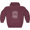 Greekgear Sigma Alpha Unisex College Seal Hoodie(Maroon)