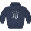 Greekgear Sigma Alpha Unisex College Seal Hoodie(Navy)