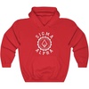 Greekgear Sigma Alpha Unisex College Seal Hoodie(Red)
