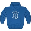 Greekgear Sigma Alpha Unisex College Seal Hoodie(Royal)