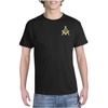Mason/Freemason Crest Patch T-Shirt(Black)
