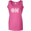Phi Mu Lettered Ladies Tank Top(Pink)