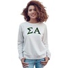 Sigma Alpha Arched Greek Lettered Crewneck Sweatshirt(Light Grey)
