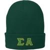 Sigma Alpha Big Greek Lettered Knit Cap(Green)