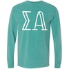 Sigma Alpha Greek Long Sleeve T-Shirt(Lagoon)