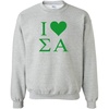 Sigma Alpha I Love Crewneck Sweatshirt(Light Grey)
