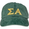 Sigma Alpha Lettered Premium Pastel Hat(Forest Green)