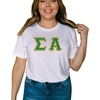 Sigma Alpha Lettered Tee(White)