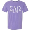 Sigma Alpha Omega Custom Greek Lettered Short Sleeve T-Shirt(Violet)