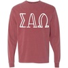 Sigma Alpha Omega Greek Long Sleeve T-Shirt(Crimson)