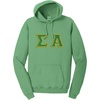 Sigma Alpha Pigment-Dyed Lettered Hooded Sweatshirt(Safari)