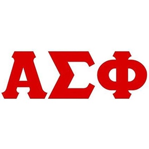 Alpha Sigma Phi Big Greek Letter Window Sticker Decal 4 Inches Red(Red)