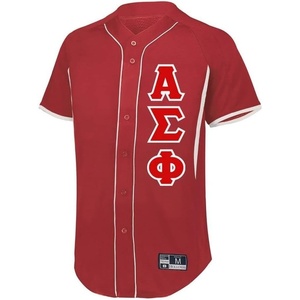 Alpha Sigma Phi Lettered Baseball Jersey(Scarlet/White)