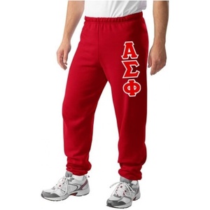 Alpha Sigma Phi Lettered Sweatpants(Red)