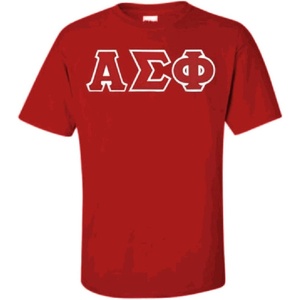Alpha Sigma Phi Lettered T-Shirt(Red)