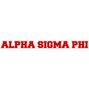 Alpha Sigma Phi Long Window Sticker