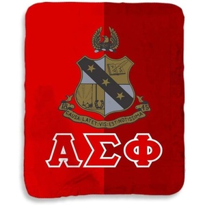 Greekgear Alpha Sigma Phi Two Tone Sherpa Lap Blanket