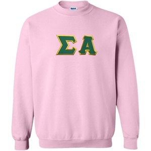 Greekgear Sigma Alpha Lettered Crewneck(Light Pink)