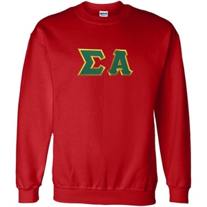 Greekgear Sigma Alpha Lettered Crewneck(Red)