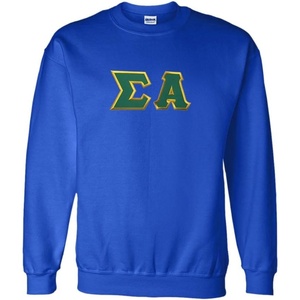 Greekgear Sigma Alpha Lettered Crewneck(Royal Blue)