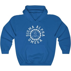Greekgear Sigma Alpha Omega Unisex College Seal Hoodie(Royal)