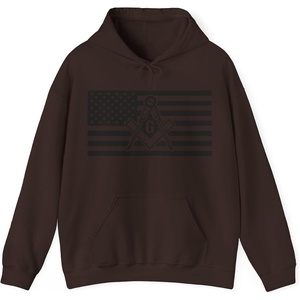 Greekgear USA Mason Hooded Sweatshirts(Dark Chocolate)