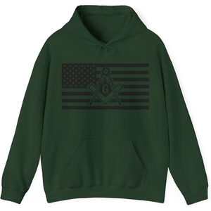 Greekgear USA Mason Hooded Sweatshirts(Forest Green)