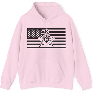 Greekgear USA Mason Hooded Sweatshirts(Light Pink)