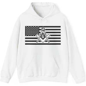 Greekgear USA Mason Hooded Sweatshirts(White)