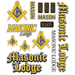 Mason/Freemasons Multi Greek Decal Sticker Sheet