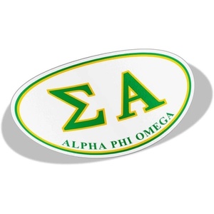 Sigma Alpha Greek Letter Oval Decal