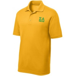 Sigma Alpha Greek Letter Polos(Gold)