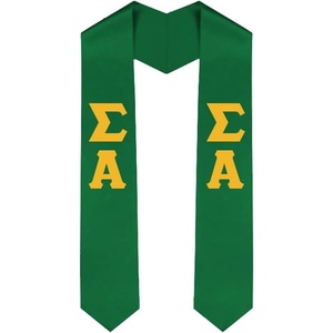 Sigma Alpha Greek Lettered Graduation Sash Stole(Hunter Green)