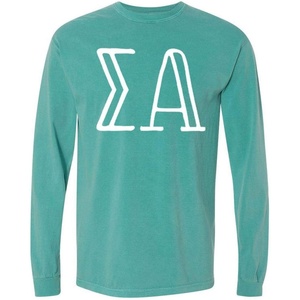 Sigma Alpha Greek Long Sleeve T-Shirt(Lagoon)
